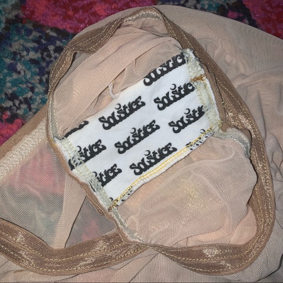 Solstice Intimates Mesh Flesh colored Bodysuit - Picture 5 of 8